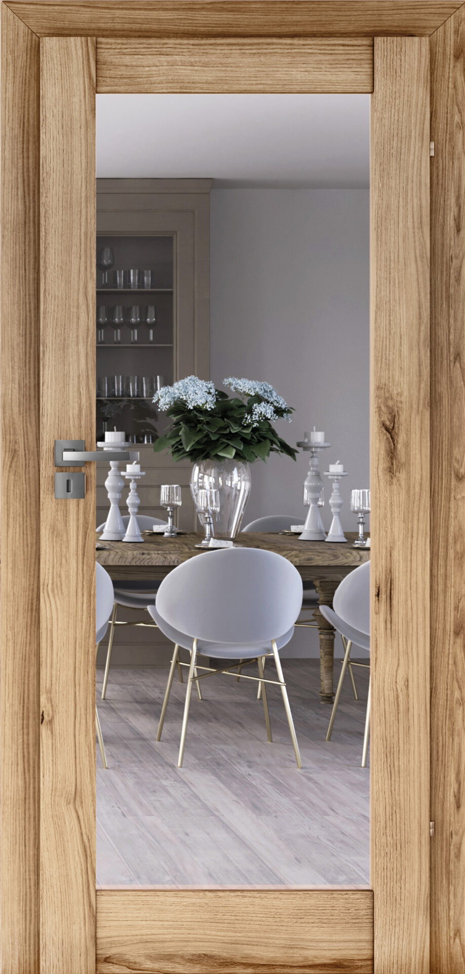 Invado Mirror 2 lustro od strony zawiasow Dab jesienny